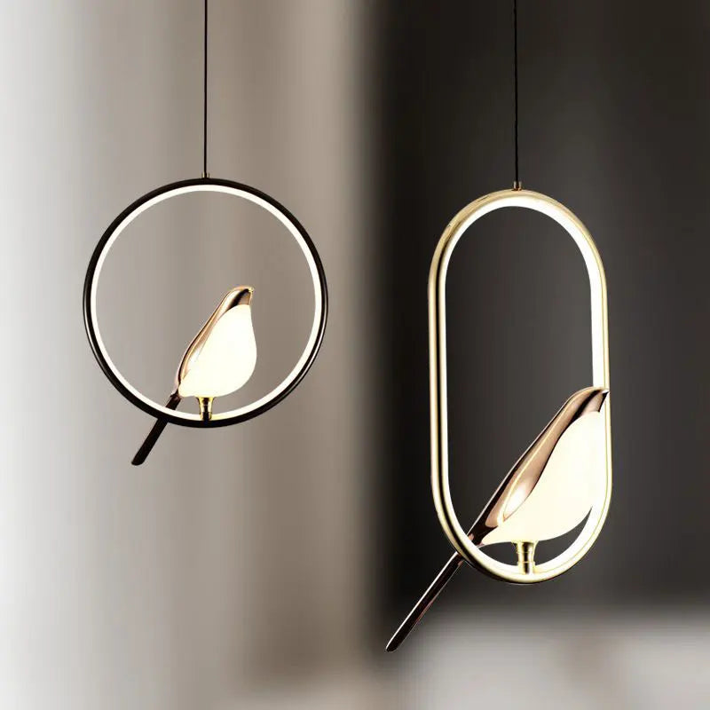 Nordic Magpie Bird LED Pendant Light