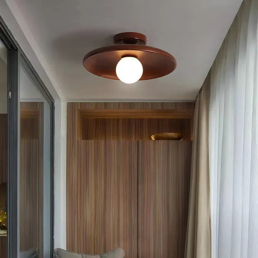 Nordic Wooden Round Ceiling Light