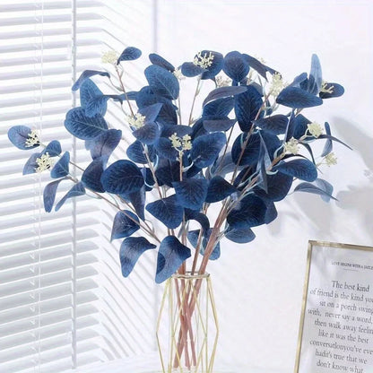 Blue Faux Eucalyptus Stem Set