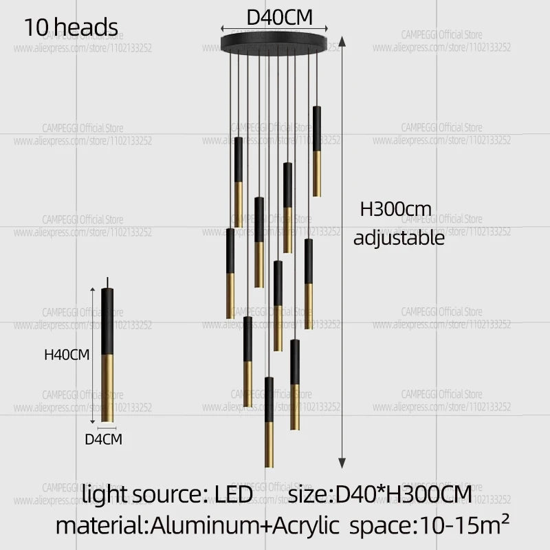 Modern Minimalist Long Pendant