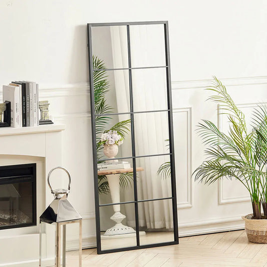 Black Full Length Leaner Mirror
