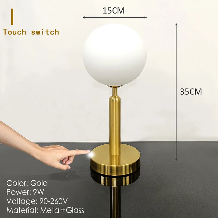 Nordic Glass Ball Desk Lamp