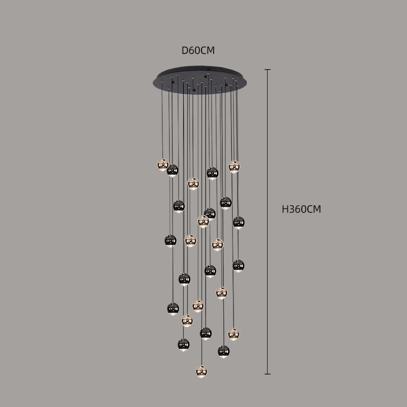 Modern Multi-Head LED Pendant Chandelier