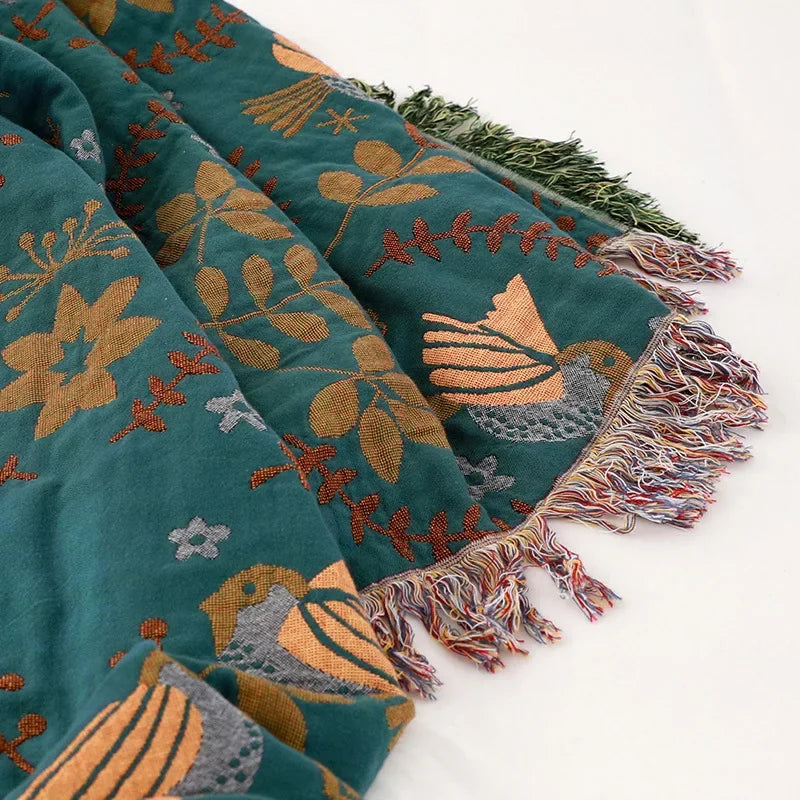 Japanese Cotton Throw Blanket