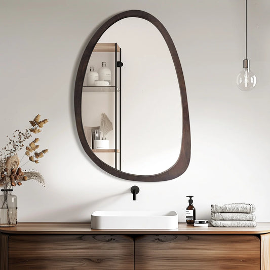 Walnut Wood Wall Mirror