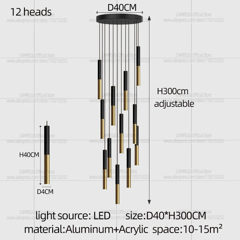 Modern Minimalist Long Pendant