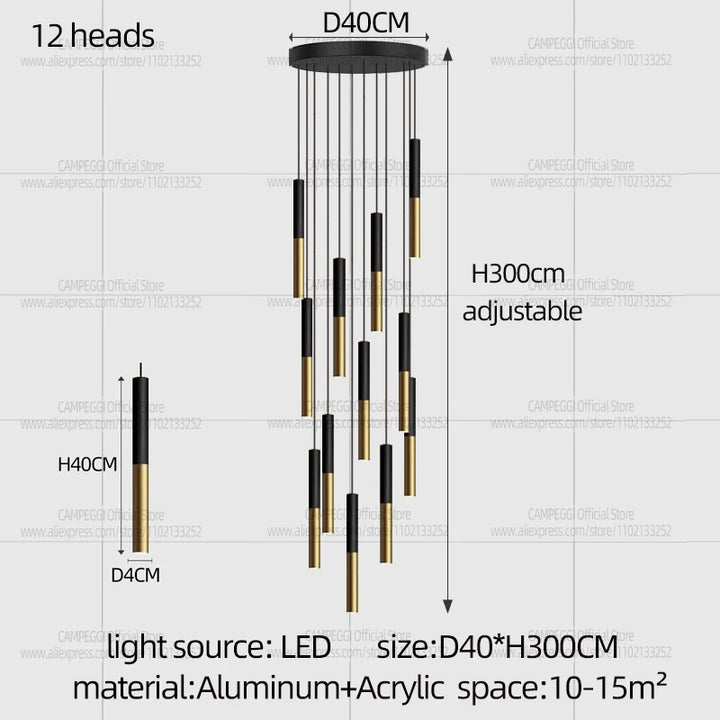 Modern Minimalist Long Pendant
