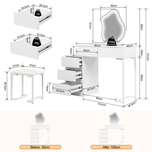 White Dressing Table Set