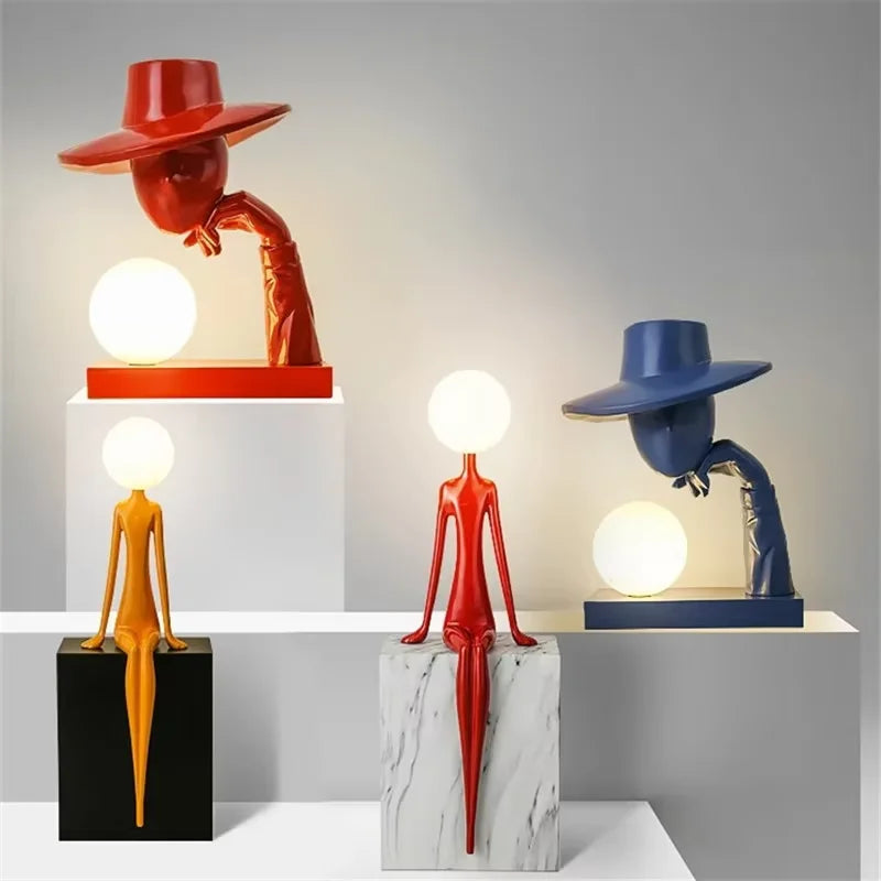 Art Deco Humanoid Table Lamp