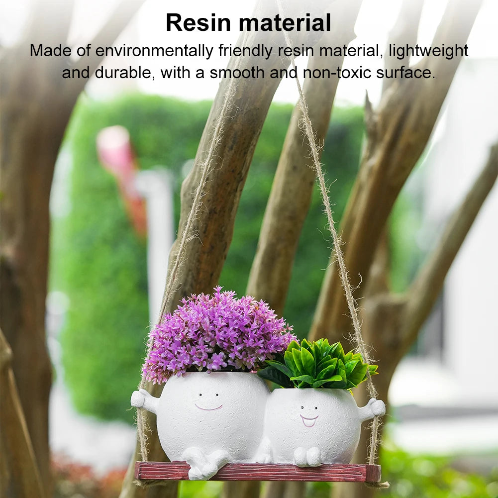 Smiling Face Hanging Planters