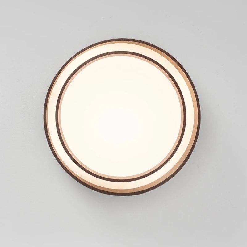 Modern Walnut LED Ceiling Lamp