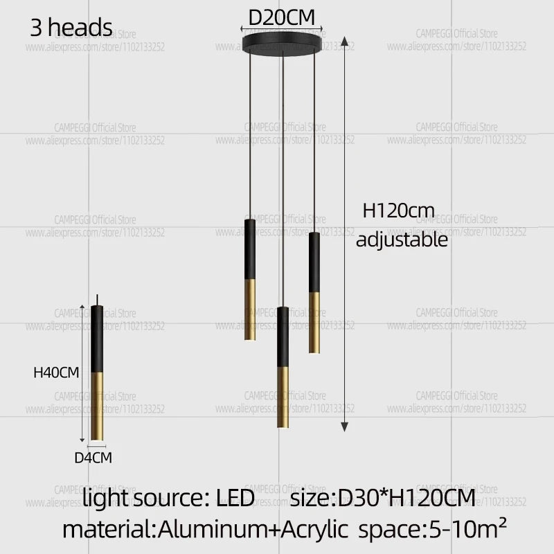 Modern Minimalist Long Pendant