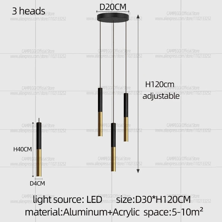 Modern Minimalist Long Pendant