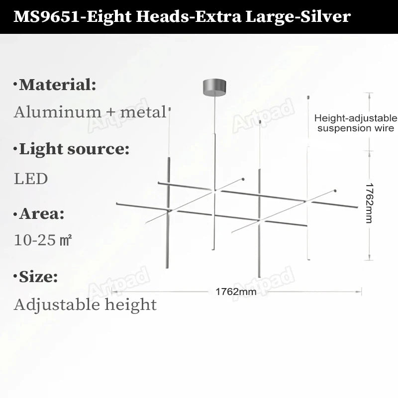 Italian Tube Chandelier