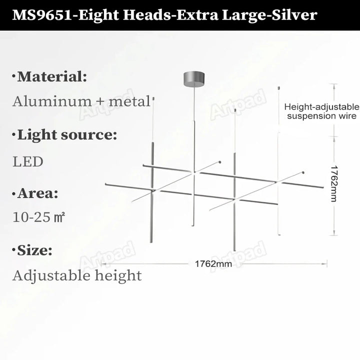 Italian Tube Chandelier