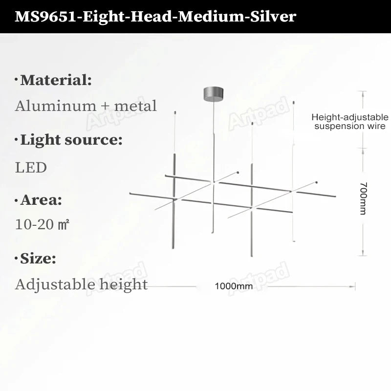 Italian Tube Chandelier