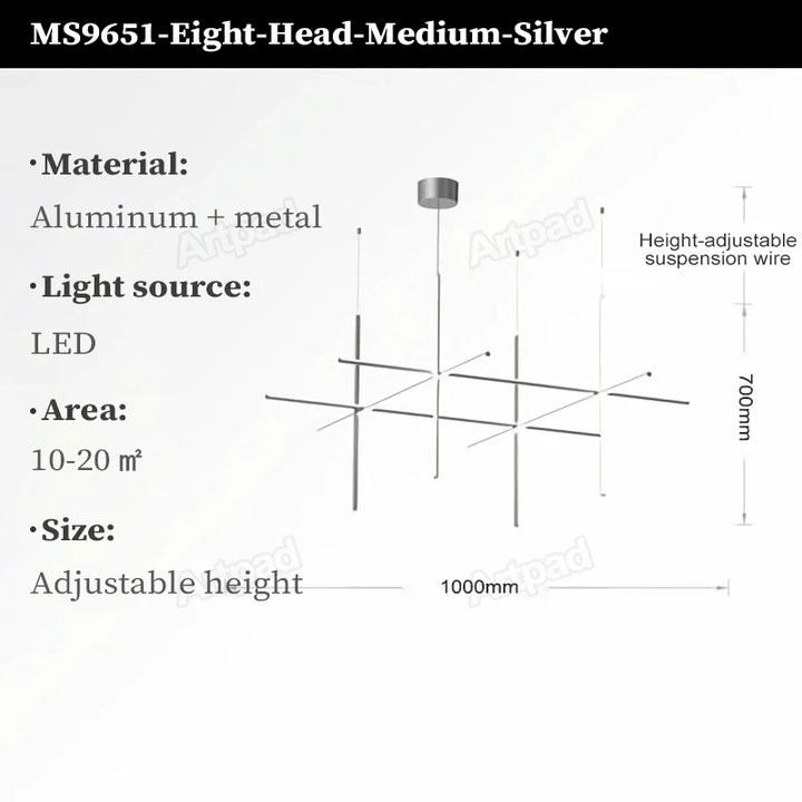 Italian Tube Chandelier