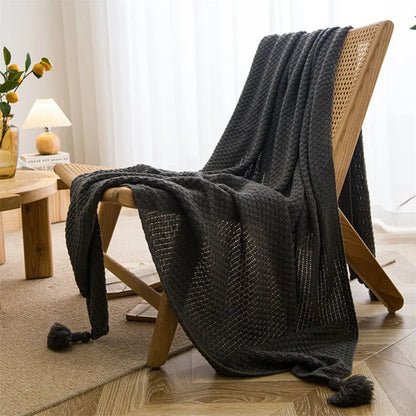 Nordic Chunky Knit Throw Blanket