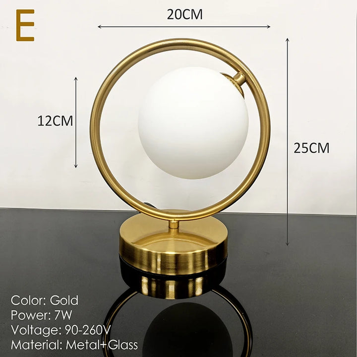 Nordic Glass Ball Desk Lamp