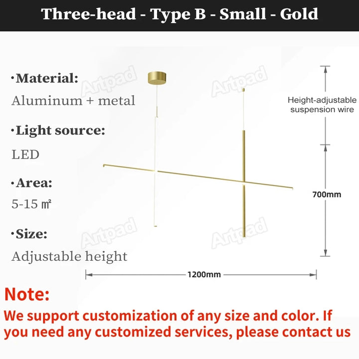 Italian Tube Chandelier