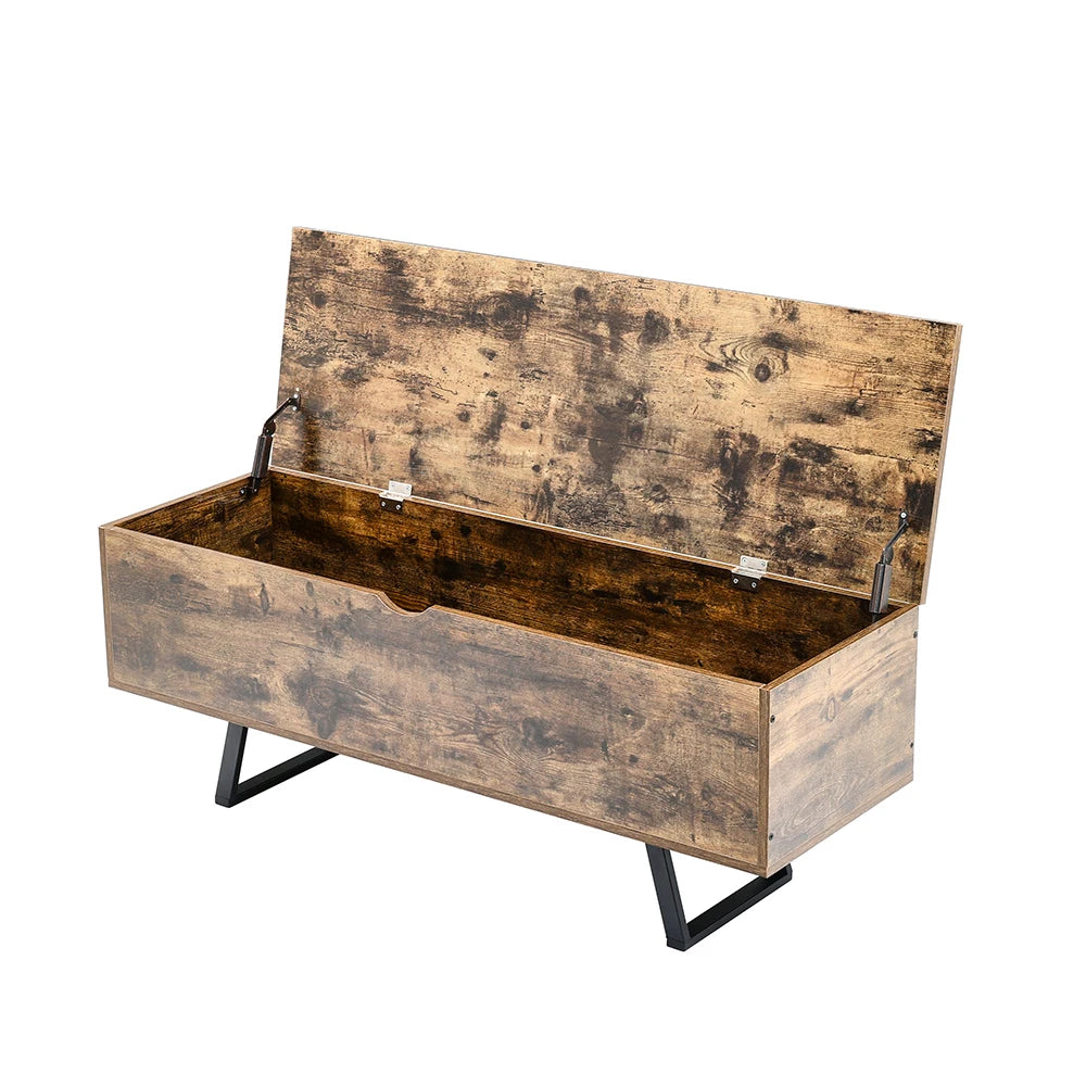 Industrial Flip-Top Storage Bench