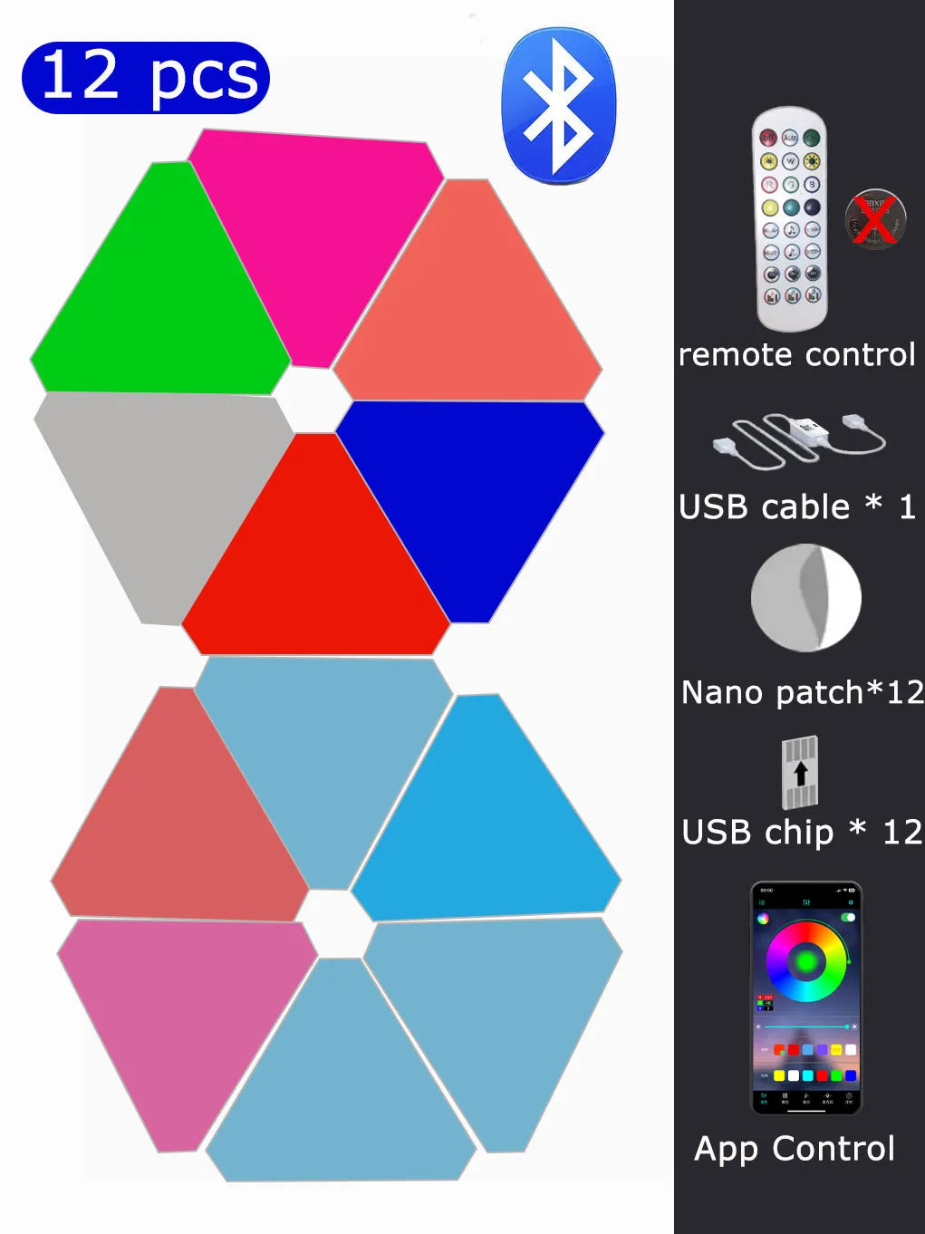 Triangle RGB Wall Lights