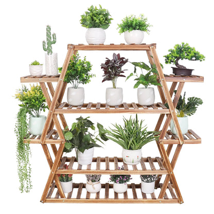Extra-Large 8-Tier Wooden Plant Stand