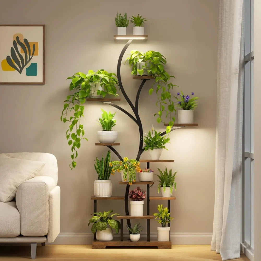 Stand with LED Grow Lights