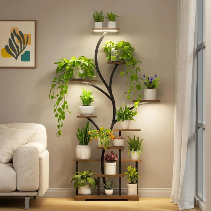 Stand with LED Grow Lights