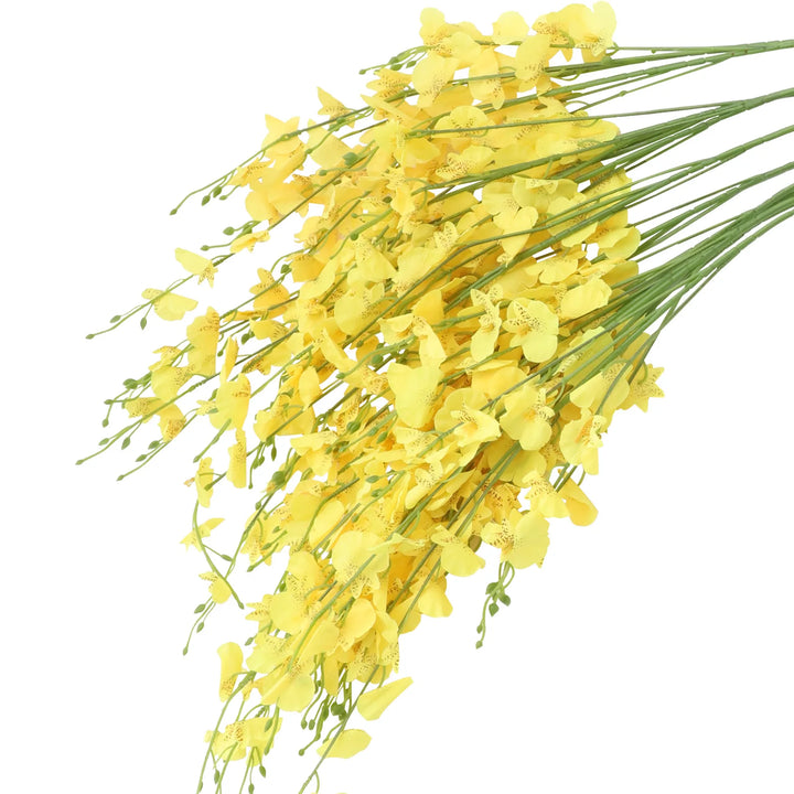 Yellow Artificial Long-Stem Orchids