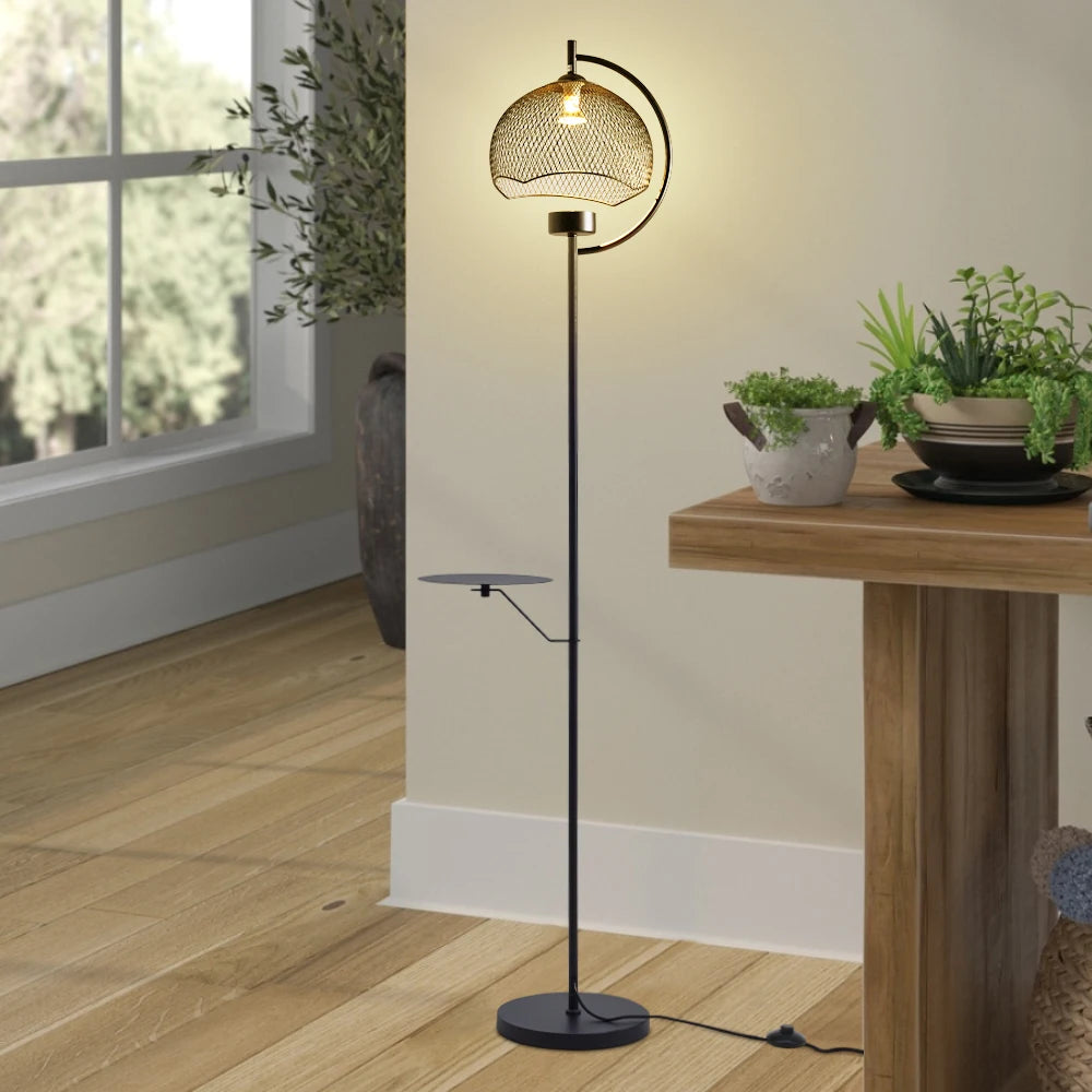 Industrial Tray Floor Lamp