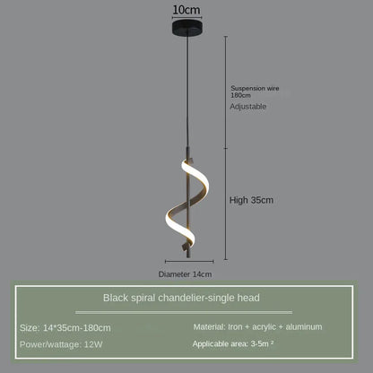 Bedside Rotating Chandelier