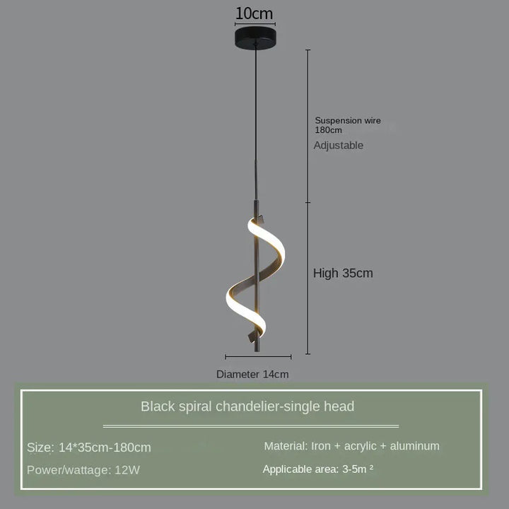 Bedside Rotating Chandelier
