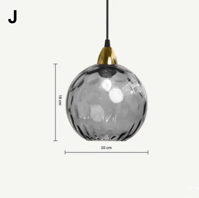 Modern LED Glass Ball Chandelier