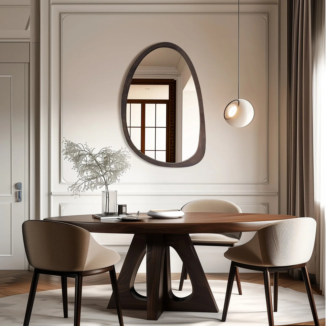 Walnut Wood Wall Mirror