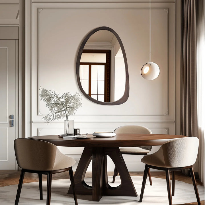Walnut Wood Wall Mirror