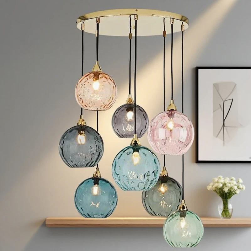 Modern LED Glass Ball Chandelier