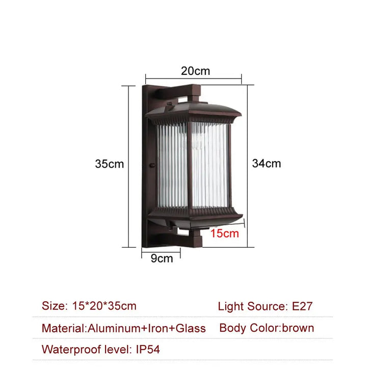 Outdoor Waterproof Metal Wall Lamp
