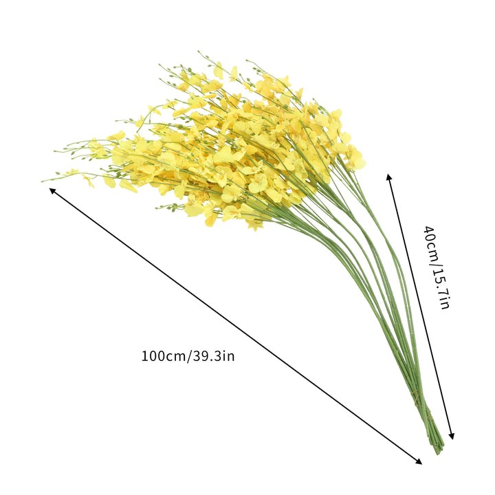 Yellow Artificial Long-Stem Orchids