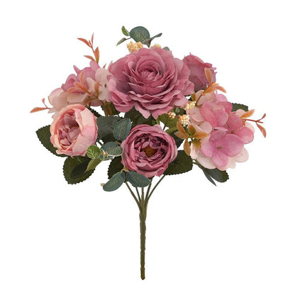 Vintage Silk Rose & Peony Bouquets
