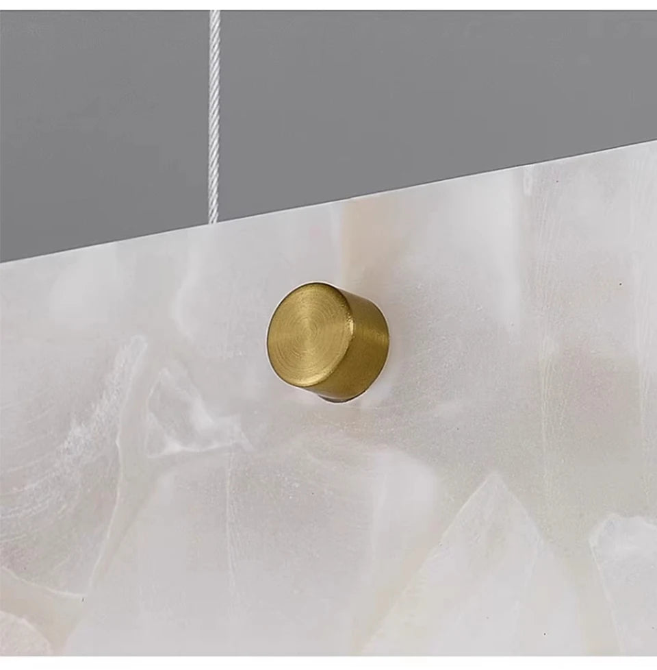 Natural Marble Linear Pendant Light