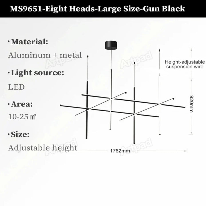 Italian Tube Chandelier