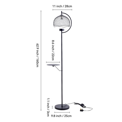Industrial Tray Floor Lamp
