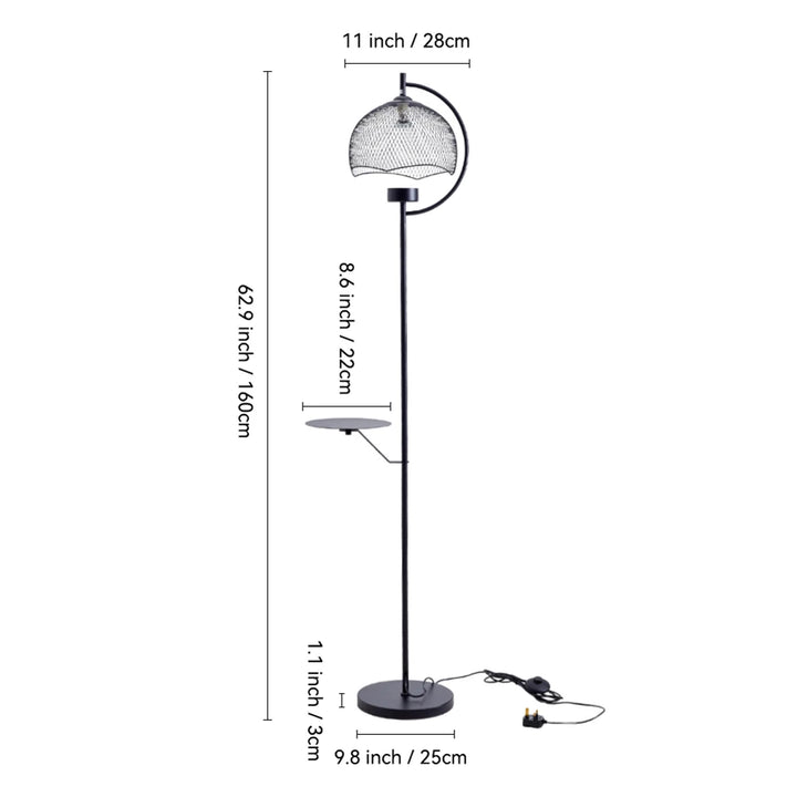 Industrial Tray Floor Lamp