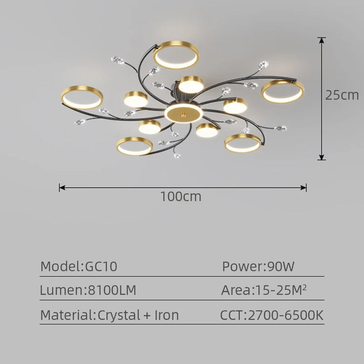 Expressive LED Ceiling Chandelier