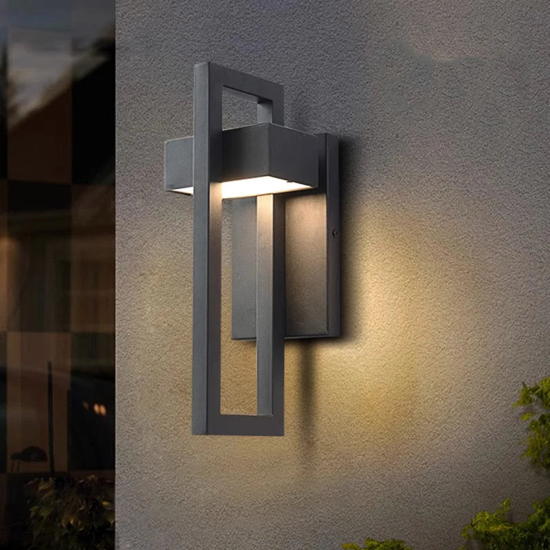 Geometric Outdoor Stainless Steel Wall Lamp