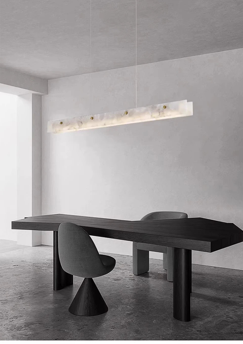 Natural Marble Linear Pendant Light