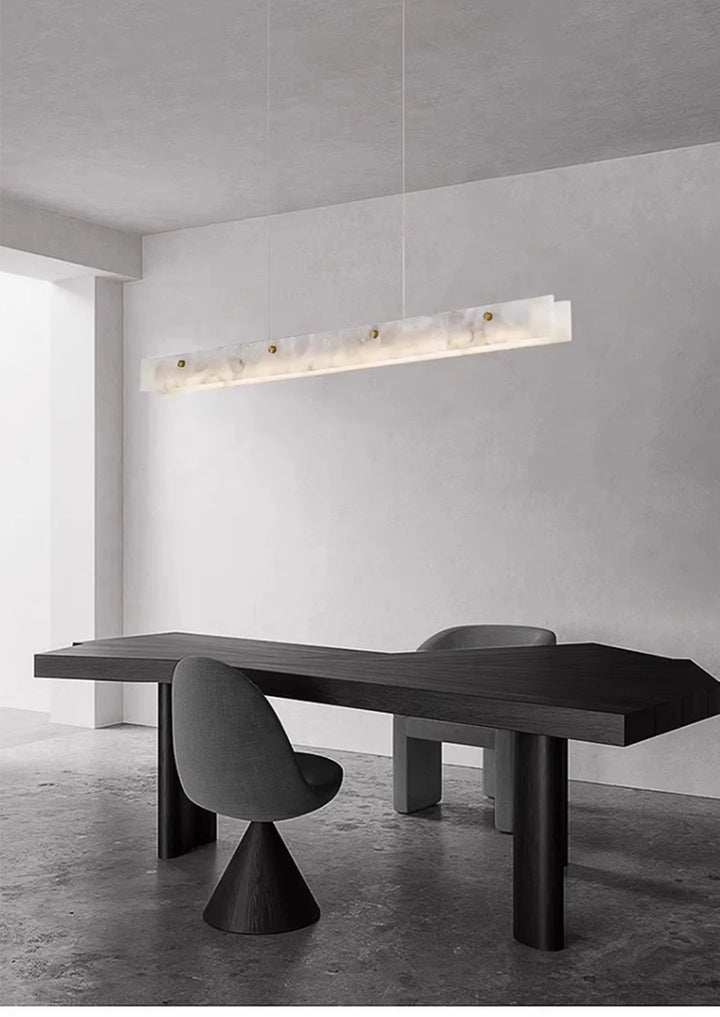 Natural Marble Linear Pendant Light