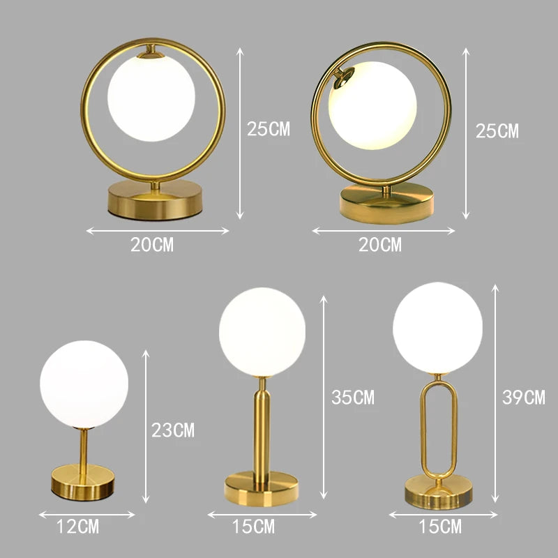 Nordic Glass Ball Desk Lamp