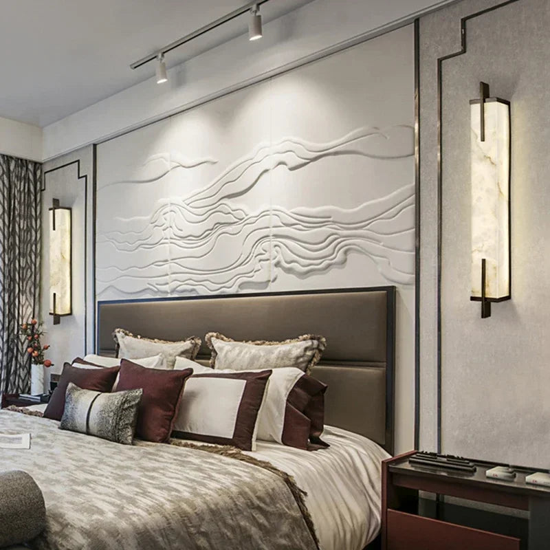 Nordic Minimalist Marble-Style Wall Light